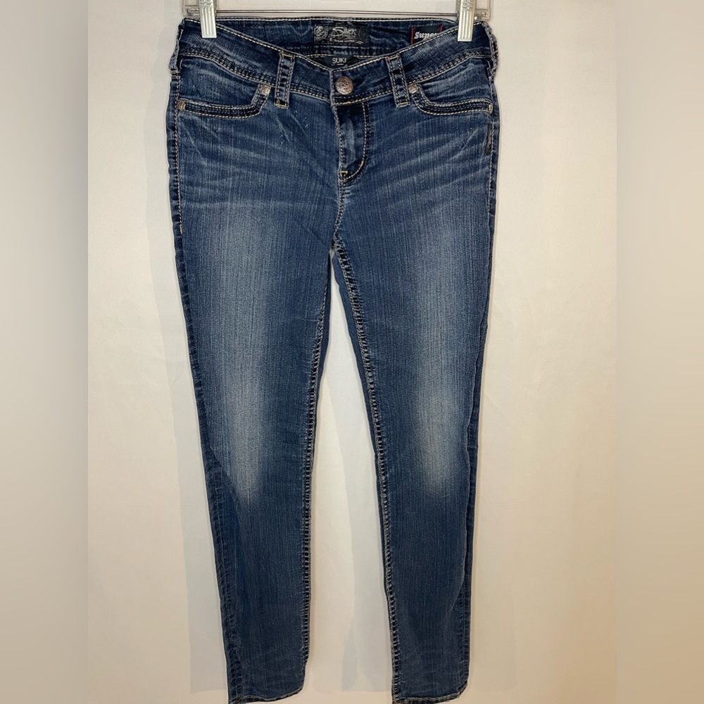 Silver Super Stretch Suki Skinny Jeans
